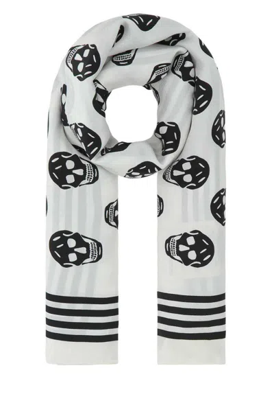 Alexander Mcqueen Skull Print Scarf In Multi
