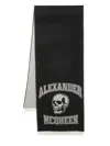 Alexander Mcqueen Alexander Mc Queen Logo Wool Scarf In Black