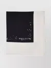 Alexander Mcqueen Frayed-edge Logo Printed Scarf