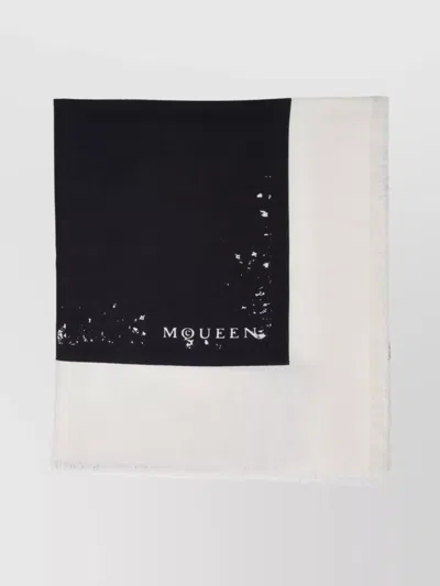 ALEXANDER MCQUEEN SCARVES TWO-TONE FRAYED EDGES