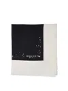 Alexander Mcqueen Frayed-edge Logo Printed Scarf In White