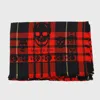 ALEXANDER MCQUEEN ALEXANDER MCQUEEN BLACK AND RED WOOL SCARVES