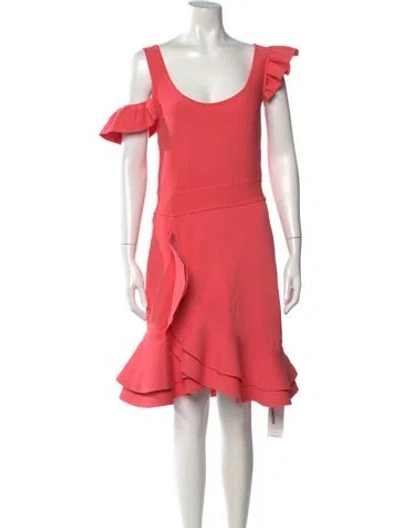 Pre-owned Alexander Mcqueen Scoop Neck Knee-length Dress W/ Tags In Pink