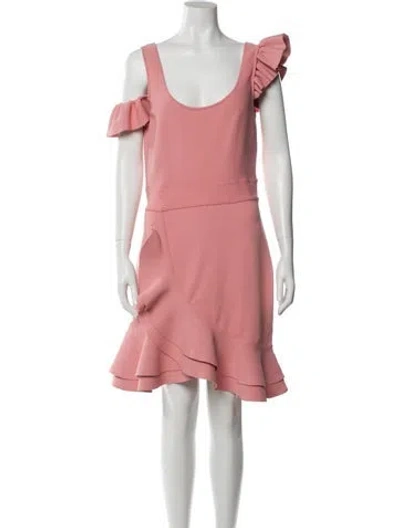 Pre-owned Alexander Mcqueen Scoop Neck Mini Dress W/ Tags In Pink