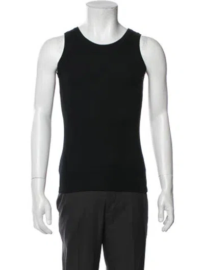 Pre-owned Alexander Mcqueen Scoop Neck Sleeveless T-shirt In Black