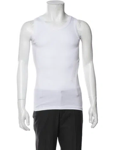 Pre-owned Alexander Mcqueen Scoop Neck Sleeveless T-shirt In White