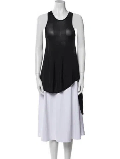 Pre-owned Alexander Mcqueen Scoop Neck Sleeveless Tunic In Black