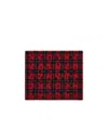 Alexander Mcqueen Tartan Skull Frayed-edge Scarf In Red