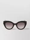Alexander Mcqueen Sculpted Cat Eye Sunglasses With Skull Detail In Black