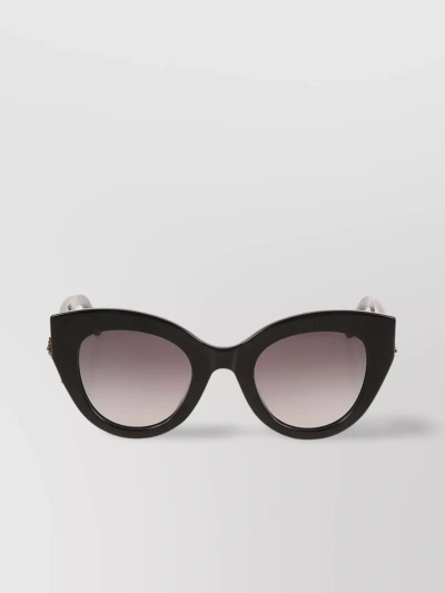 Alexander Mcqueen Sculpted Cat Eye Sunglasses With Skull Detail In Brown