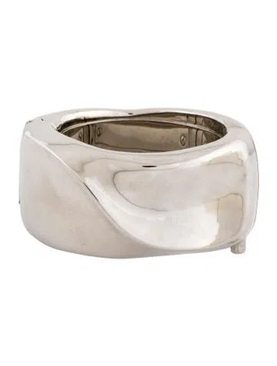 Pre-owned Alexander Mcqueen Sculptural Hinged Bracelet, 6.25" In Multi