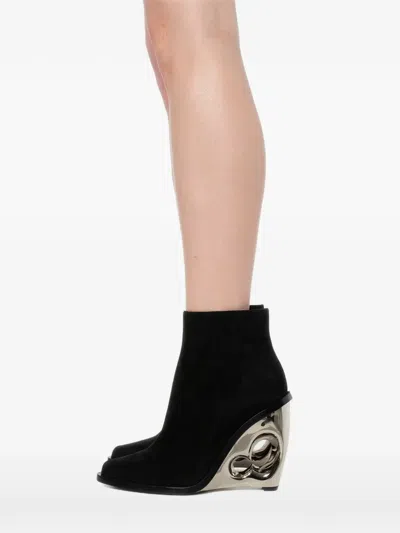 Alexander Mcqueen Sculptural-heel Ankle Boots In Multi