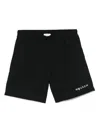 Alexander Mcqueen Elastic Waistband Swim Shorts With Side Pockets In Multi
