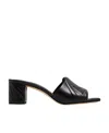 Alexander Mcqueen Seal Leather Sandals In Black