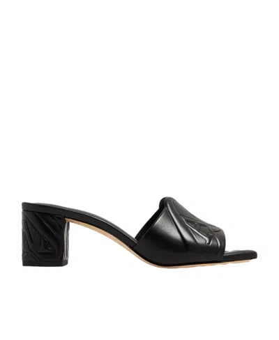 Alexander Mcqueen Seal 65mm Leather Mules In Black