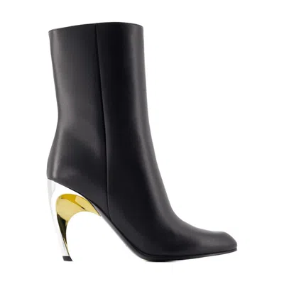 Alexander Mcqueen Seal Ankle Boots Alexander Mc Queen Calfskin Black