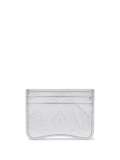 Alexander Mcqueen The Seal Card Holder In Silver
