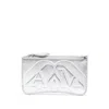 Alexander Mcqueen Seal Card Holder In Silver Tone