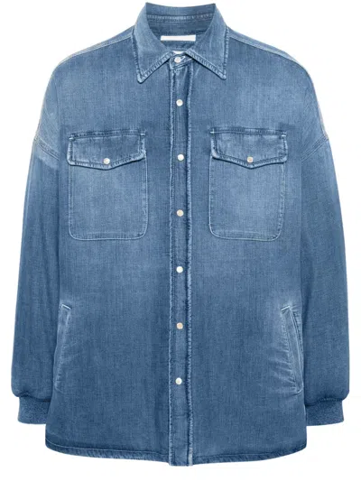 Alexander Mcqueen Sophisticated And Stylish Blue Denim Shirt