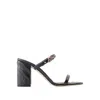 Alexander Mcqueen Women's Seal Heeled Sandals In Black