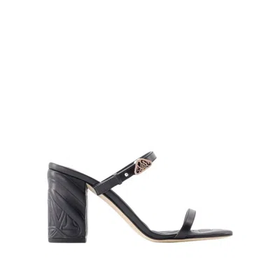 Alexander Mcqueen Heeled Sandals Block Heel In Black