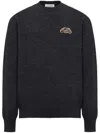Alexander Mcqueen Seal Logo-appliqué Jumper In Grau
