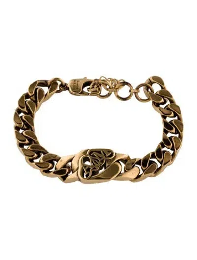 Pre-owned Alexander Mcqueen Seal Logo Chain Bracelet, 7.5" In Multi