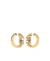 Alexander Mcqueen Seal-logo Cut-out Detailed Hoop Earrings In Yellow