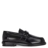 Alexander Mcqueen Black Slip-on Loafers In Leather Man In Black