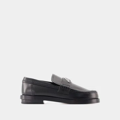 ALEXANDER MCQUEEN MOCASSINS SEAL - ALEXANDER MCQUEEN - CUIR - NOIR/ARGENTÉ
