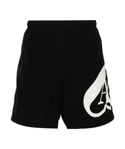 ALEXANDER MCQUEEN ALEXANDER MCQUEEN SEAL-PRINTED ELASTICATED-WAIST SWIM SHORTS