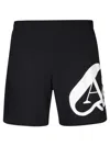 Alexander Mcqueen Shorts Da Mare Seal In Black