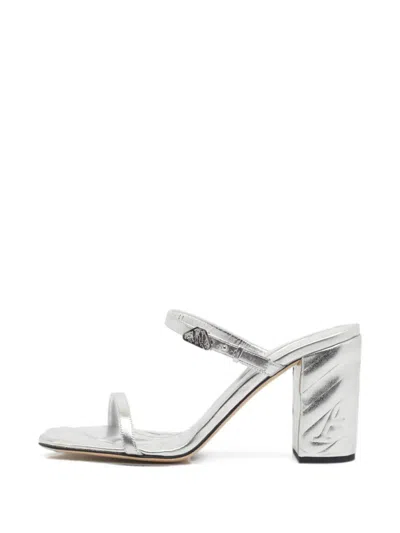 Pre-owned Alexander Mcqueen Seal Sculptural Sandals In Silver