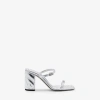 Alexander Mcqueen Seal Heeled Sandals In Silver
