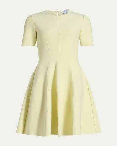 ALEXANDER MCQUEEN SEAMED SHORT-SLEEVE MINI DRESS