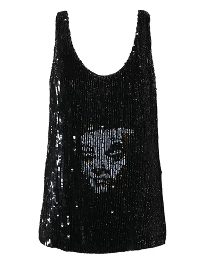 Pre-owned Alexander Mcqueen Sequin-embellished Top