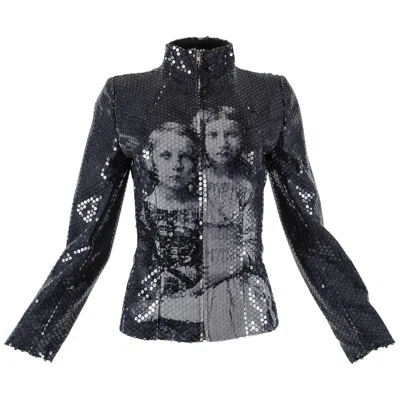 Pre-owned Alexander Mcqueen Sequin 'joan' Jacket, Fw 1998 In Black