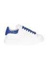 Alexander Mcqueen Sequined Blue Tail Casual Sneakers In White