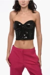Alexander Mcqueen Sequined Corset Top