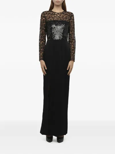 Alexander Mcqueen Sequin-embellished Dress In Black