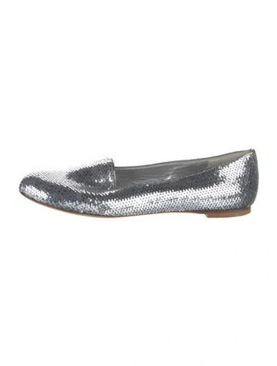 Pre-owned Alexander Mcqueen Sequins Animal Print Loafers