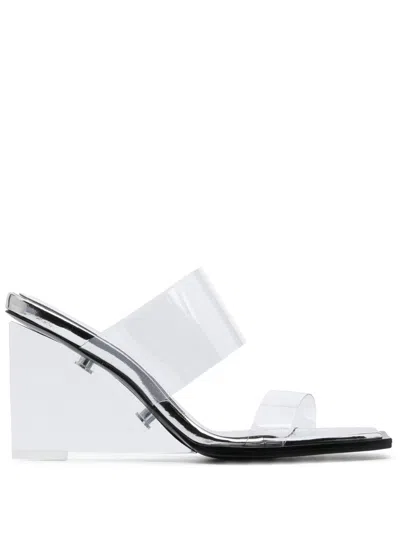 Alexander Mcqueen Shard Transparent Mules In Neutrals
