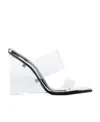Alexander Mcqueen 100 Shard Wedge Sandals In White
