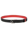 Alexander Mcqueen Sharp Reversible Belt In Black/red