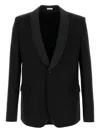 Alexander Mcqueen Tailored Wool Blazer Flap Pockets In Multi