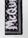Alexander Mcqueen Shawl With Skull Pattern And Striped Border