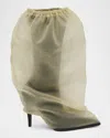 ALEXANDER MCQUEEN SHEER BAG STILETTO BOOTS