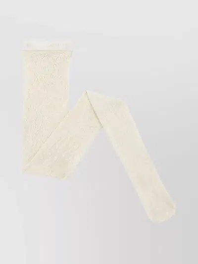 Alexander Mcqueen Sheer Lace Lingerie Elastic Waistband In Neutral