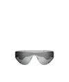 Alexander Mcqueen Shield-frame Mirrored Sunglasses In Gray