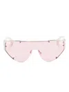 Alexander Mcqueen Shield-frame Sunglasses In 银色